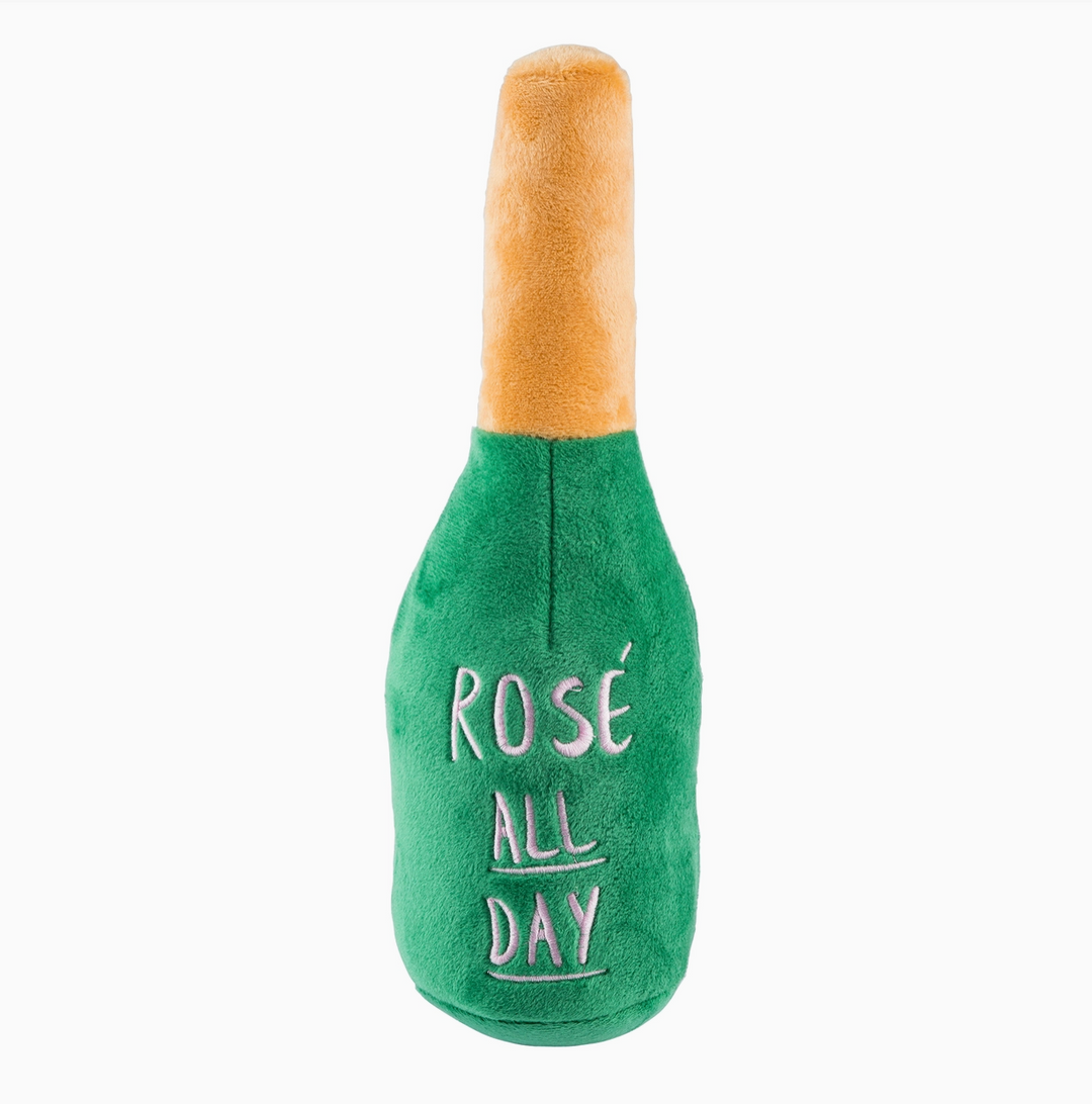 Woof Clicquot Rose' Champagne Bottle