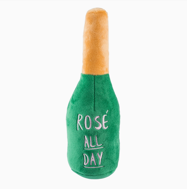 Woof Clicquot Rose' Champagne Bottle