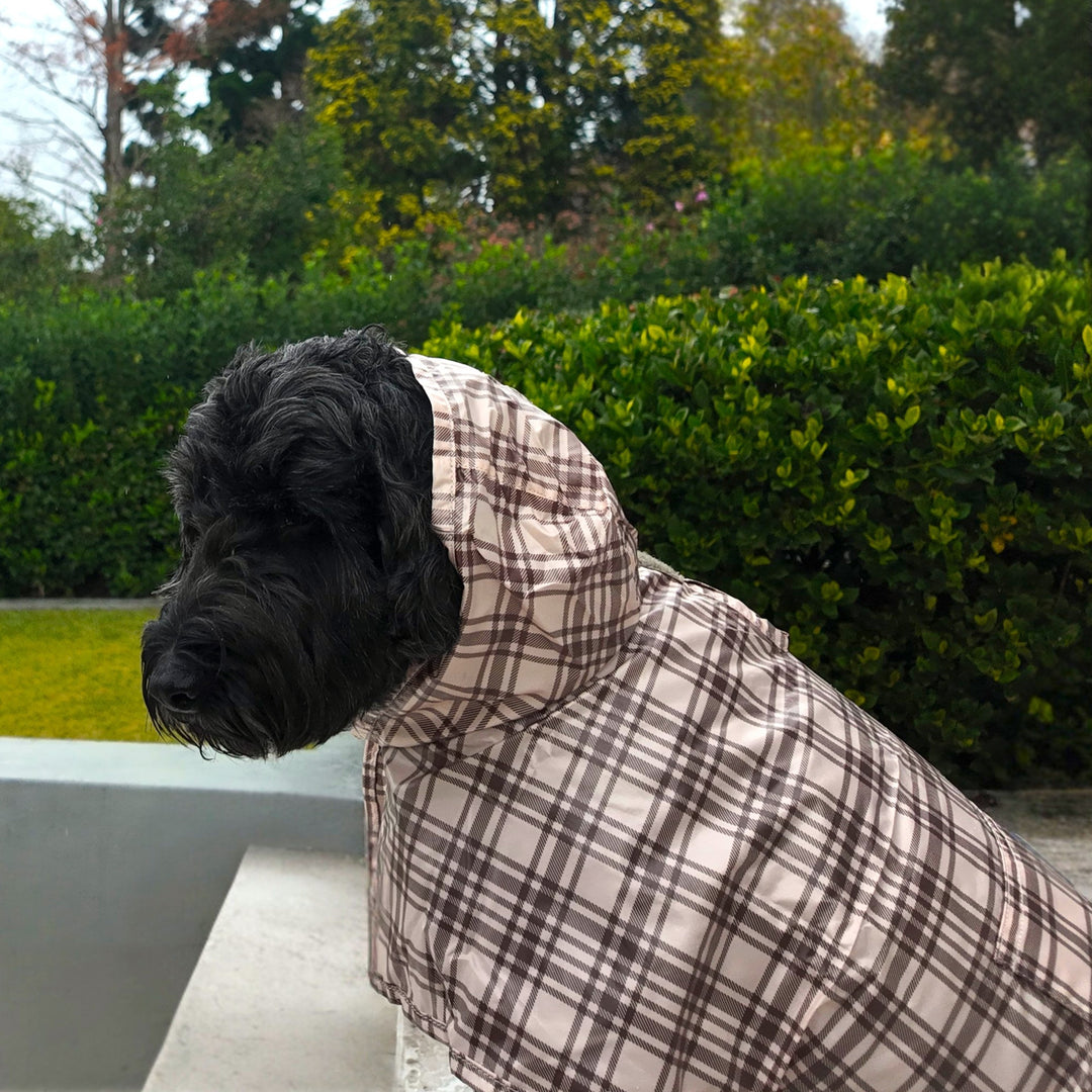 Plaid Collection - Pink Mulberry and Chocolate Cream Adjustable Raincoats
